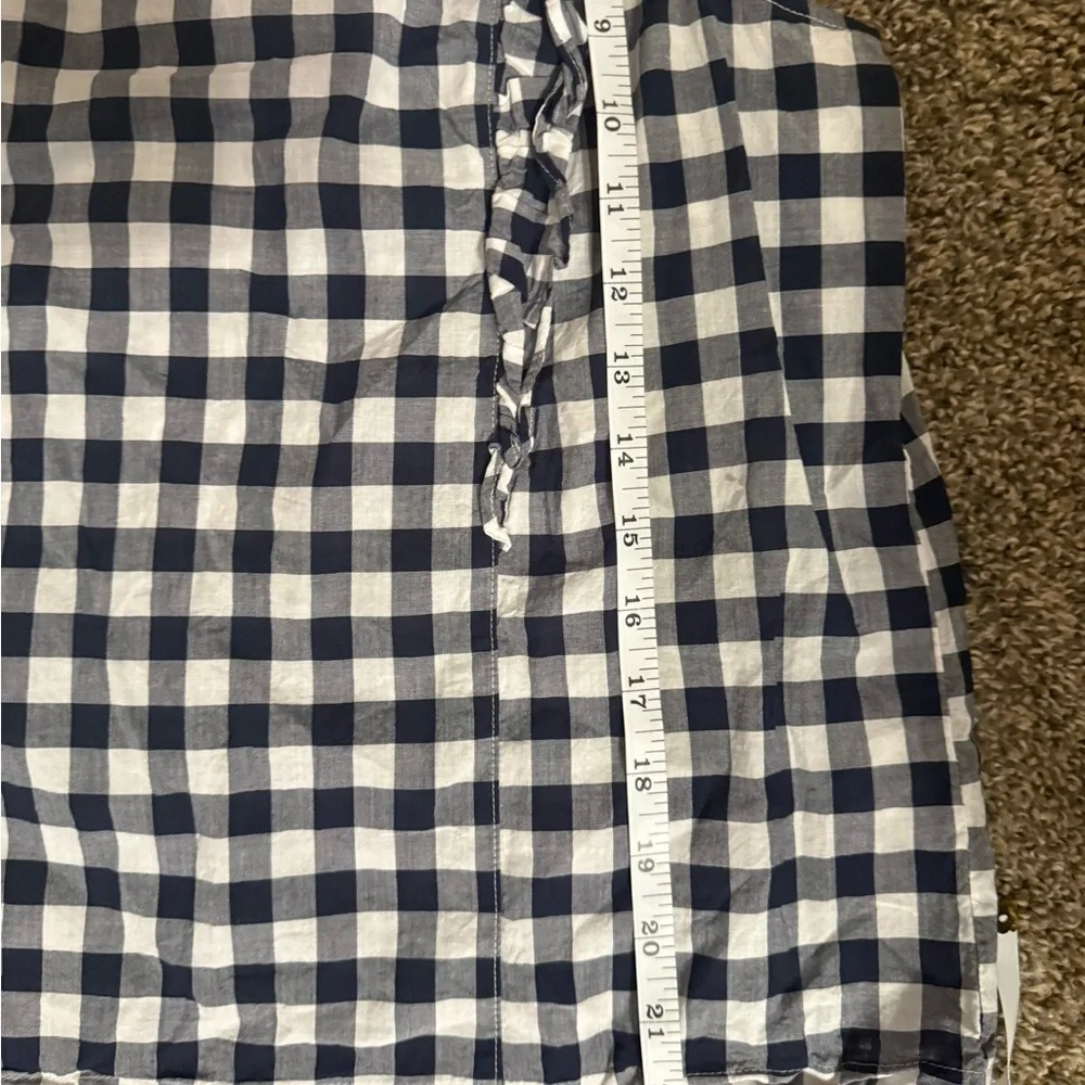 J. Crew Checkered Sleeveless Top in Navy and White
